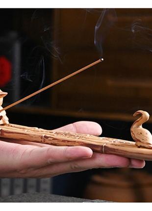 Підставка під аромапалочки бамбукова лодка керамічна, підставка для арома пілочки, ароматичні палички2 фото