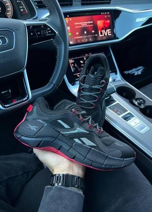 Кросівки чоловічі reebok zig kinetica || black red