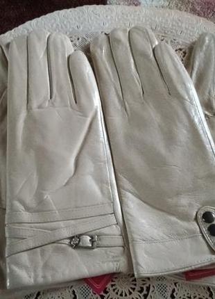 Новые белые и кофейные перчатки 8,5р.8 фото