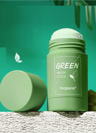 Тверда маска-стік з органічної глиною і екстрактом зеленого чаю3 фото
