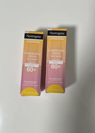 Neutrogena serum, солнцезащитная сыворотка, ежедневная невидимая защита, spf 60+, 50 мл1 фото