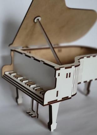 Шкатулка з фанери фортепіано/піаніно5 фото