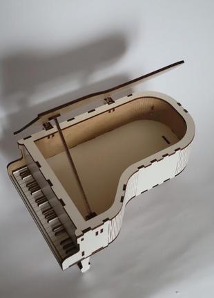 Шкатулка з фанери фортепіано/піаніно4 фото