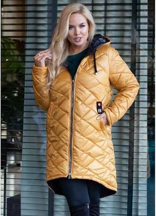 Красивая женская куртка теплая, зимняя, батал4 фото