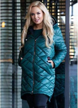 Красивая женская куртка теплая, зимняя, батал8 фото