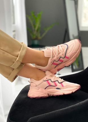 Жіночі кросівки adidas ozweego pink рожевого кольору5 фото