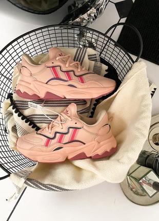 Жіночі кросівки adidas ozweego pink рожевого кольору1 фото