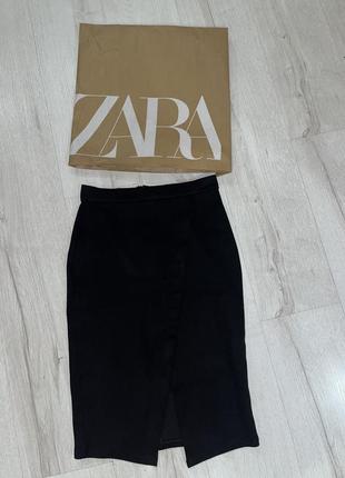 Замшева юбка s в стилі zara