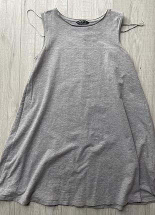Серое свободное платье lc waikiki5 фото