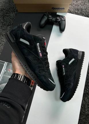 Мужские кроссовки reebok classic / демисезонные / весенние, летние, осенние / обувь / спортивные / замша / белые, черные, синие, хаки