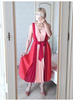 Sfera испания шифоновое платье афродита с плиссированной юбкой м/l красный /бордо2 фото
