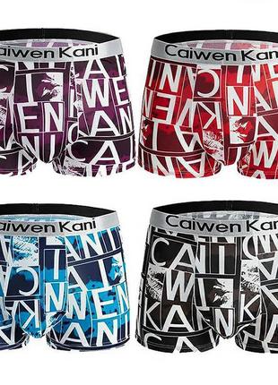 Набор мужских трусов боксеров caiwen kani 013 2xl в подарочной коробке из 4 шт 2шт