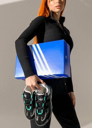 Жіночі кросівки adidas originals niteball new black green5 фото