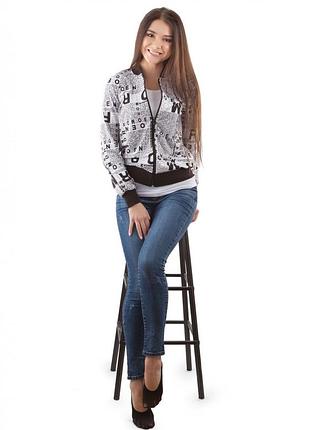 Кофта бомбер женская на молнии