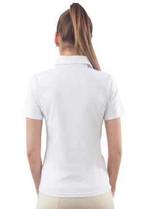 Белая футболка поло женская2 фото