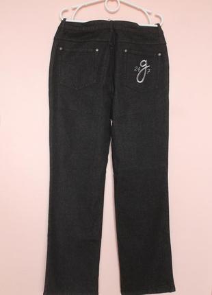 Черные прямые плотные джинсы, джинсы прямого кроя классические 52-54 г.3 фото