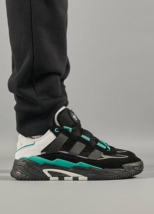 Мужские кроссовки adidas originals niteball black green