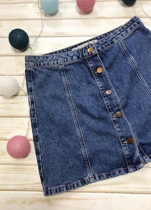 Стильная джинсовая юбка на пуговицах denim co6 фото