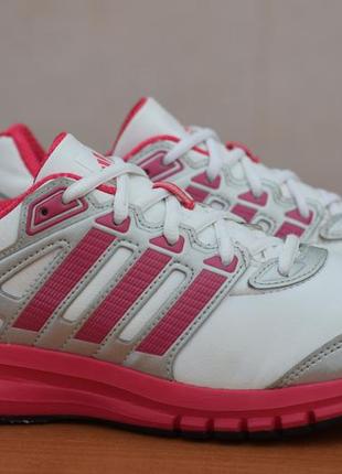 Белые беговые кроссовки с розовыми вставками adidas duramo 6, 36 размер. оригинал