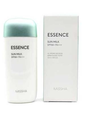 Солнцезащитная эссенция для лица missha all around safe block essence sun milk spf50+/pa+++ 70 мл