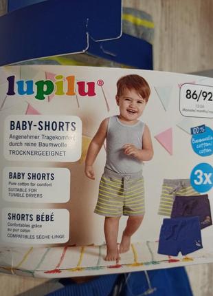 Lupilu® шорты на мальчика 12-24 мес. на рост 86/92 см, германия.5 фото