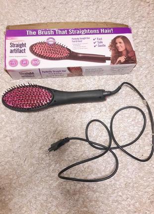 Гребінець випрямляч електричний для волосся hair straightener аrtifact6 фото