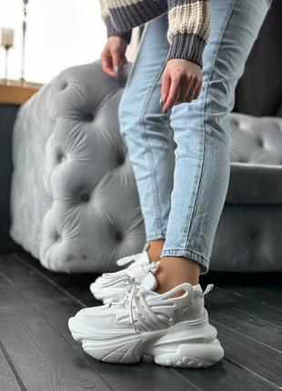 Стильные женские белые кроссовки, высокая подошва, платформа, 35-36-37-38-39-405 фото
