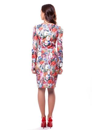 Платье женское с цветочным принтом2 фото