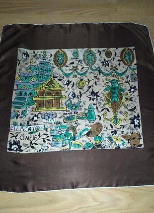 Mercato cinese винтажный шелковый платок1 фото