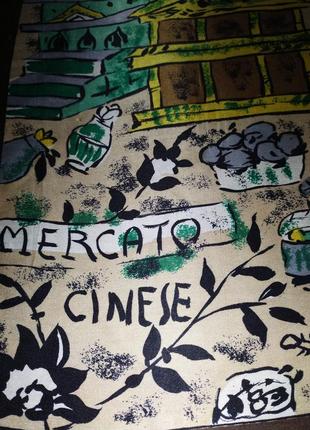 Mercato cinese винтажный шелковый платок2 фото