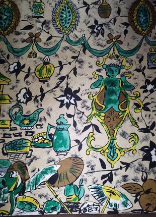 Mercato cinese винтажный шелковый платок3 фото