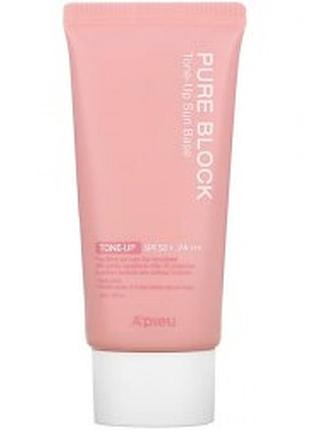 A'pieu pure block tone-up sun base spf50+/pa+++ сонцезахисна база під макіяж