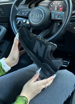 Женские кроссовки new balance 574 premium all black