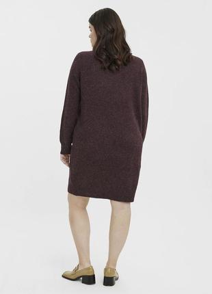 Вʼязана трикотажна сукня в бордовому кольорі від данського бренду vero moda5 фото