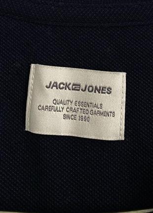 Темно-синя поло футболка jack&amp;jones7 фото