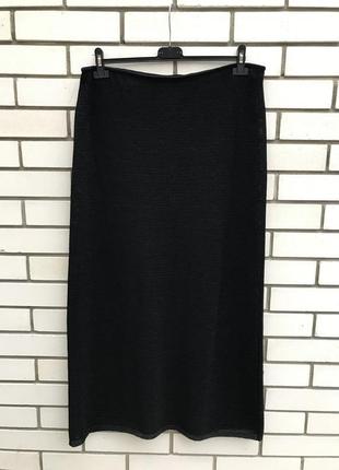 Черная, вязаная, юбка трикотаж,прямой крой,вискоза, большого размера5 фото