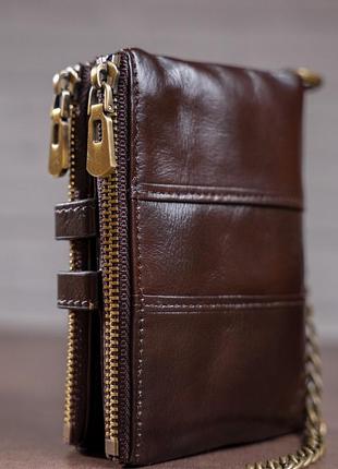 Универсальный кошелек темно-коричневого цвета2 фото