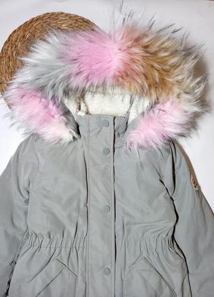 Парка куртка тепла зимова на дівчинку3 фото