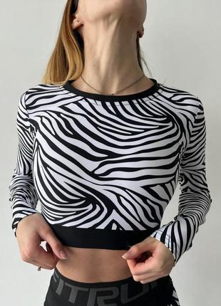 Укорочений рашгард fitrun:  rashguard midi "zebra"