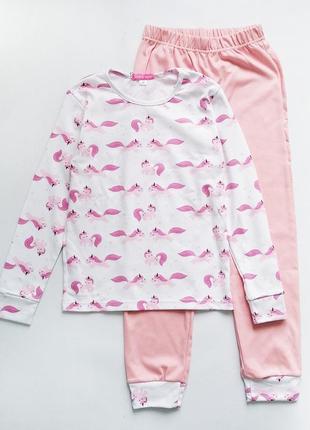 Піжама підліткова, для дівчинки, бавовна, smiletime unicorn