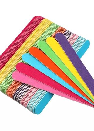 Пилка для нігтів 180/240 на дерев'яній основі, 180х20 мм