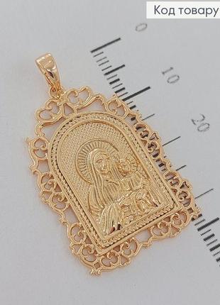 Іконка божа мати 2,7х1,7см xuping 18к