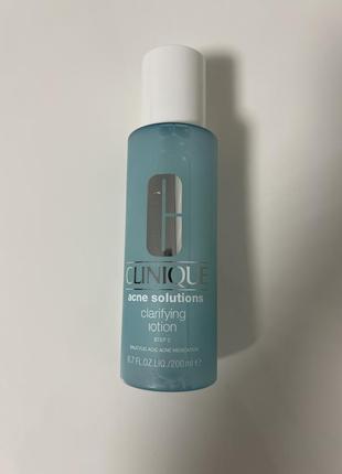 Clinique acne solutions™ clarifying lotion лосьйон проти кане