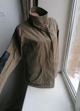 Куртка-ветровка хаки брендовая  рр с люкс бренд dkny (к115)4 фото
