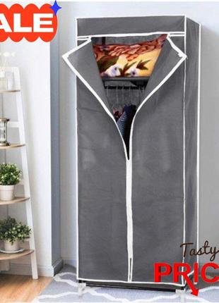 Универсальный складной тканевый шкаф для дома одежды и вещей 8865 90х45х160