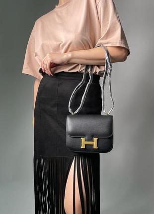 Жіноча сумка hermes constance 18 epsom calf black