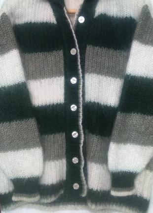 Винтажный эксклюзивный шерстяной свитер d sandhu из мохера l в стиле паража2 фото