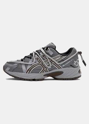 Мужские кроссовки asics gel-kahana tr v2 grey brown / aciкс гель кахана / легкие, дышащие , амортизация / для спорта, тренировок серые1 фото