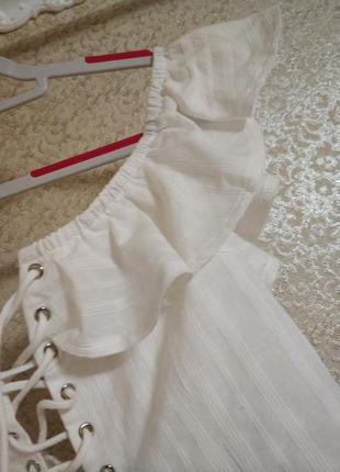 Boohoo стильный женский укороченный топ кроп crop top блуза с зашнуровкой и бардо бренд boohoo, р.uk129 фото
