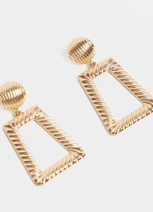 Фактурные серьги